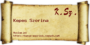 Kepes Szorina névjegykártya